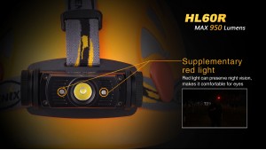 Fenix HL60R - Lanternă Frontală Reîncărcabilă - 950 Lumeni - 116 Metri - Negru